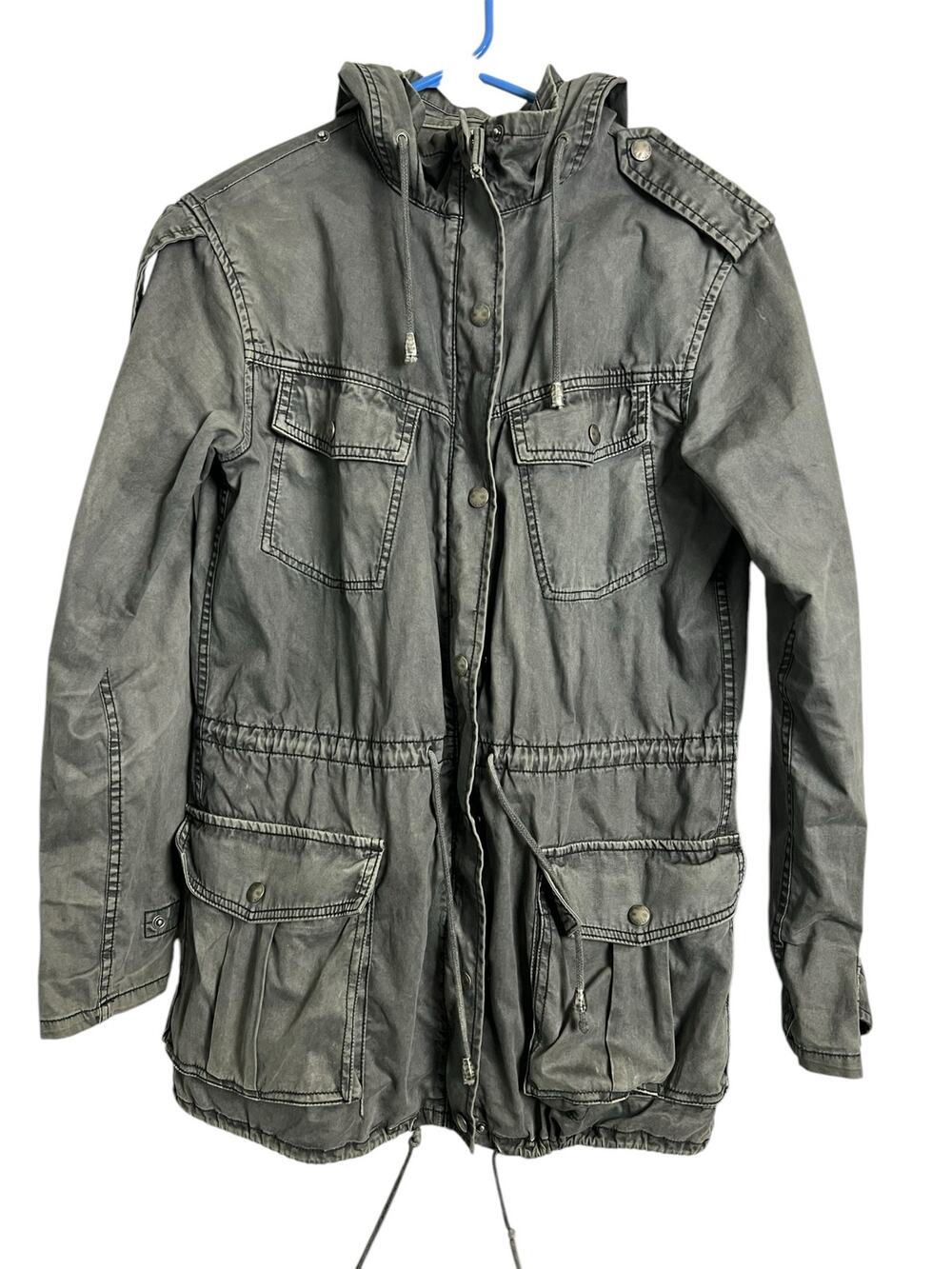 Talula Gray utility cargo coat jacket XS Gorpcore Grunge Casual